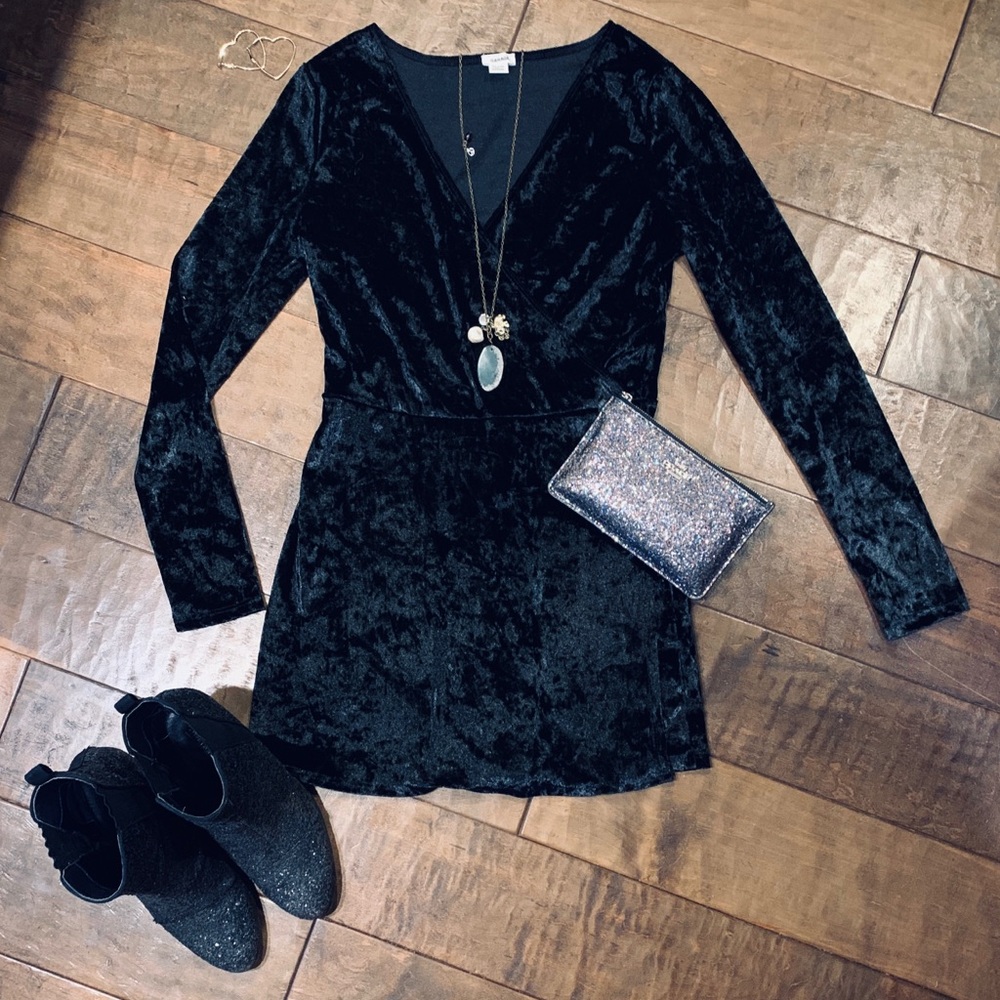 Velvet Romper Dress